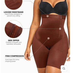 SHAPELLX Shapewear Airslim Tummy Control High Waisted Shorts Butt Lifting NEW